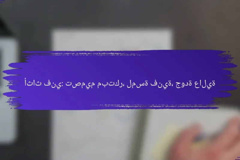 أثاث فني: تصميم مبتكر، لمسة فنية، جودة عالية